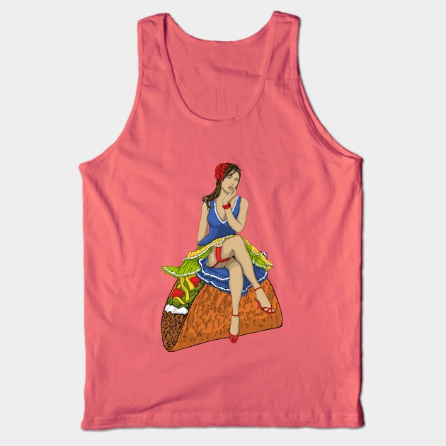 Pinup Taco Tank Top by Astrablink7